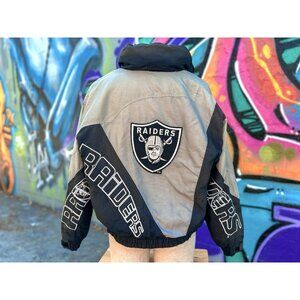 OAKLAND RAIDERS NFL Vintage Puffer Jacket Size XL